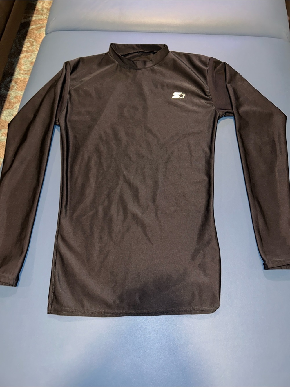 STARTER Black Athletic Mock Neck Top with Logo